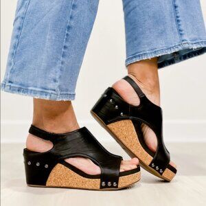 Black Carley Wedge by Corky's